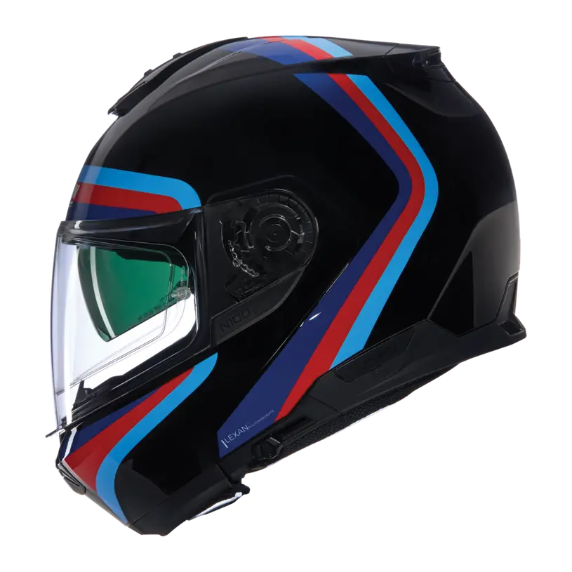 nolan 100e helmet Nolan N100-6 Assoluto 348 Black/Blue/Red/Light Blue (DD-Ring, PSB Appr –  Regina Specialties