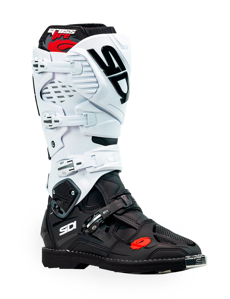 SIDI Crossfire Black/White Boots (NEW 2025) – Regina Specialties