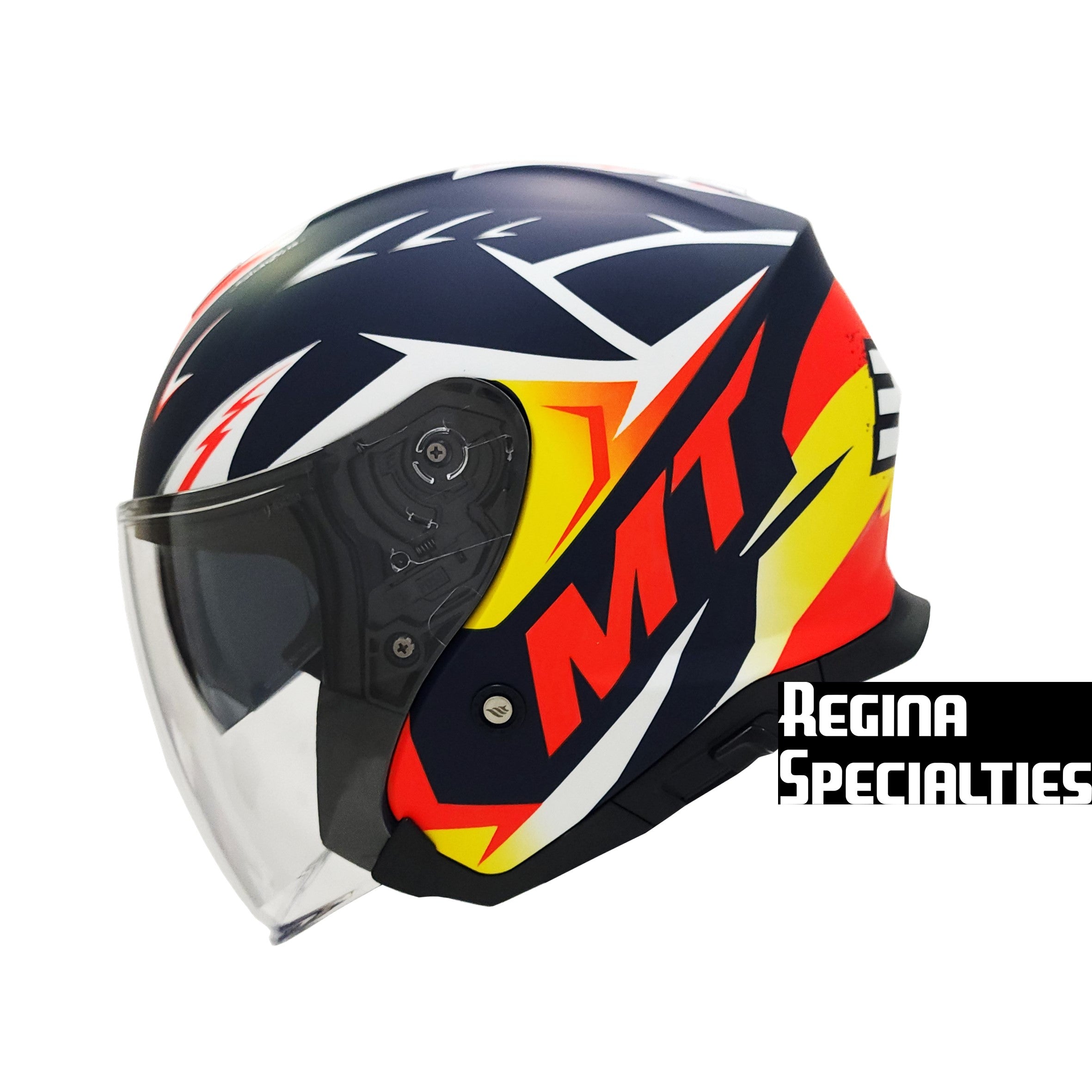 MT Helmets Thunder 3 SV Jet Acosta A37 Matt Blue Helmet Regina