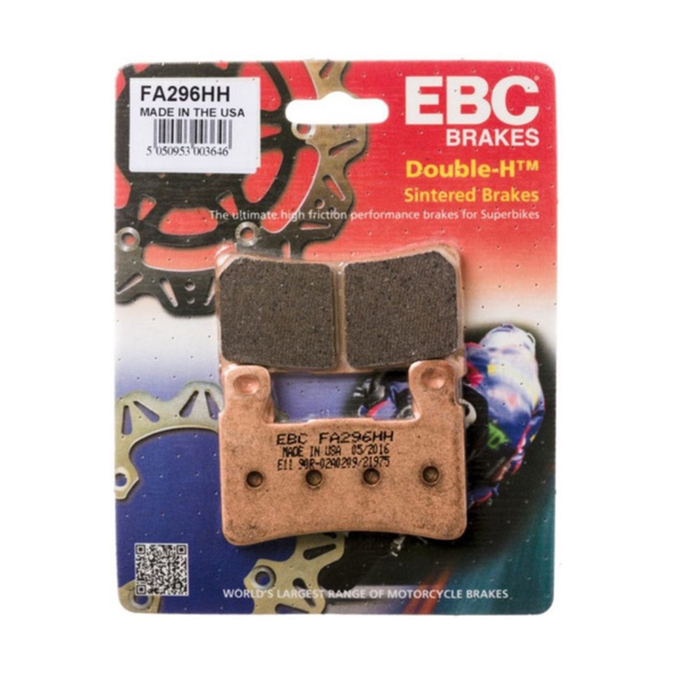EBC-Brakes Motorcycle Brake Disc to fit Rear Left Double H Sintered Brake Pads for KTM 640-1290 by EBC