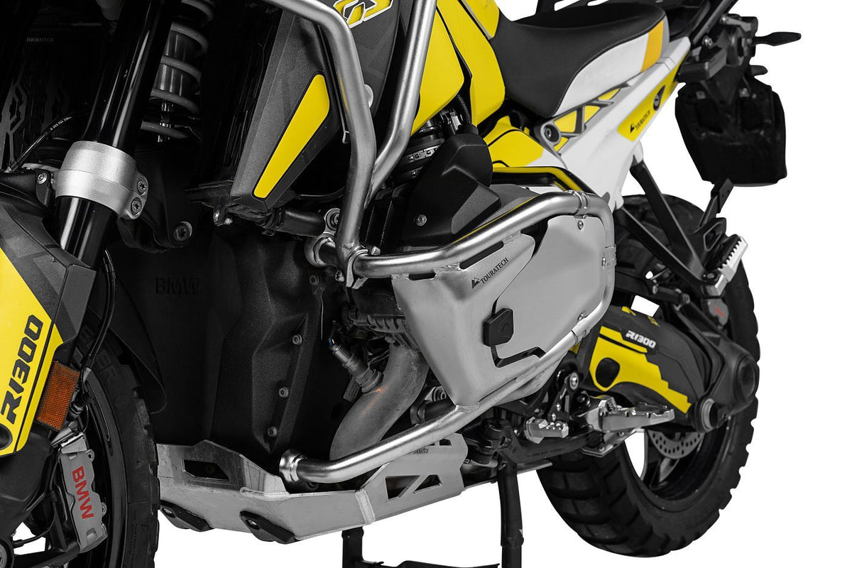 Touratech Silver Valve cover protector (cylinder guard) for Touratech engine crash bars for BMW R1300GS (01-035-5130-0)