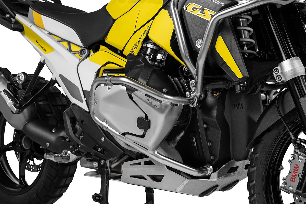 Touratech Silver Valve cover protector (cylinder guard) for Touratech engine crash bars for BMW R1300GS (01-035-5130-0)