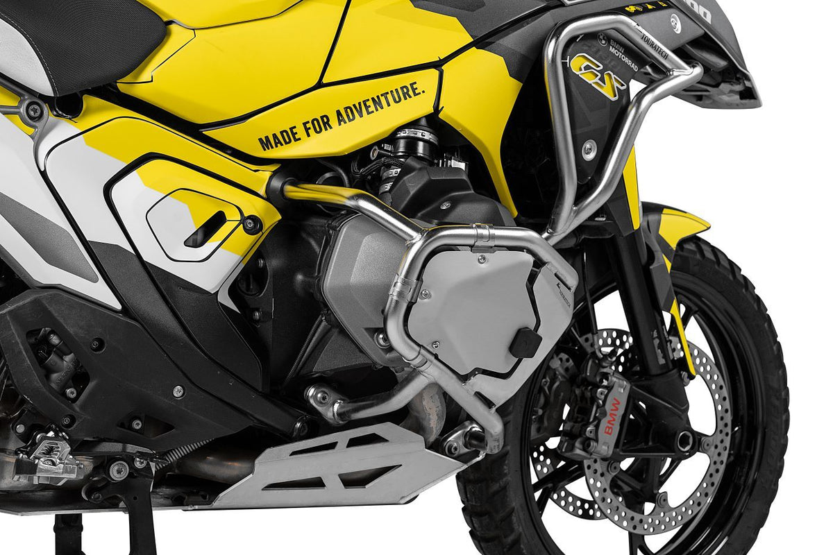 Touratech Silver Valve cover protector (cylinder guard) for Touratech engine crash bars for BMW R1300GS (01-035-5130-0)