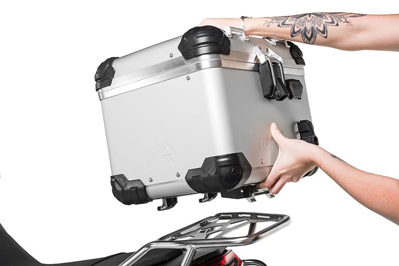 Touratech Motorcycle aluminium topcase ZEGA Evo And-S, 38 litres with Rapid Trap (01-050-6076-0)