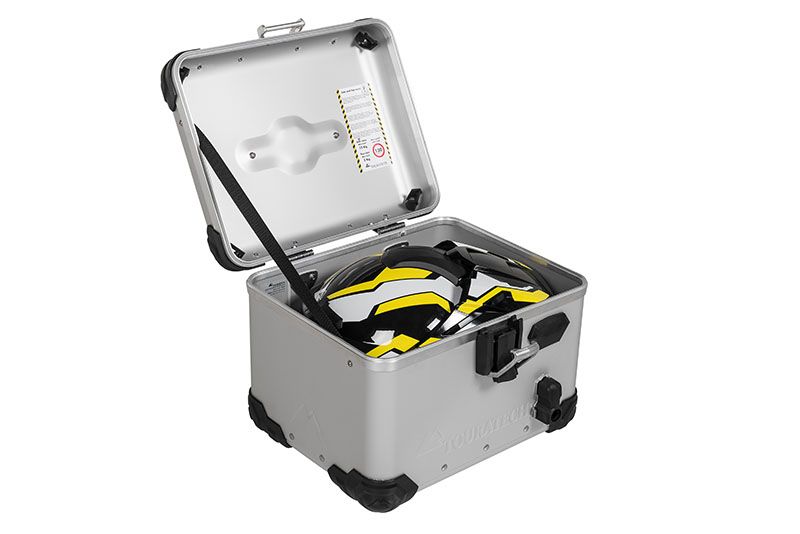 Touratech Motorcycle aluminium topcase ZEGA Evo And-S, 38 litres with Rapid Trap (01-050-6076-0)
