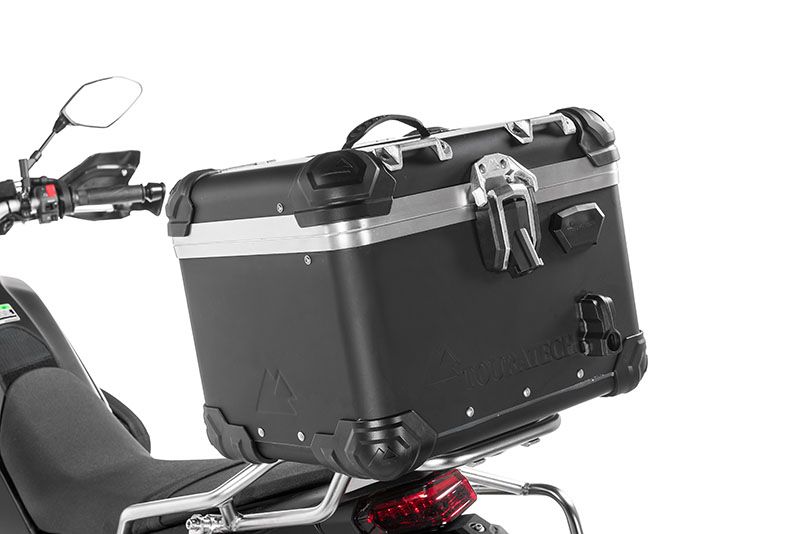 Touratech Motorcycle aluminium topcase ZEGA Evo And-Black, 38 litres with Rapid Trap (01-050-6077-0)