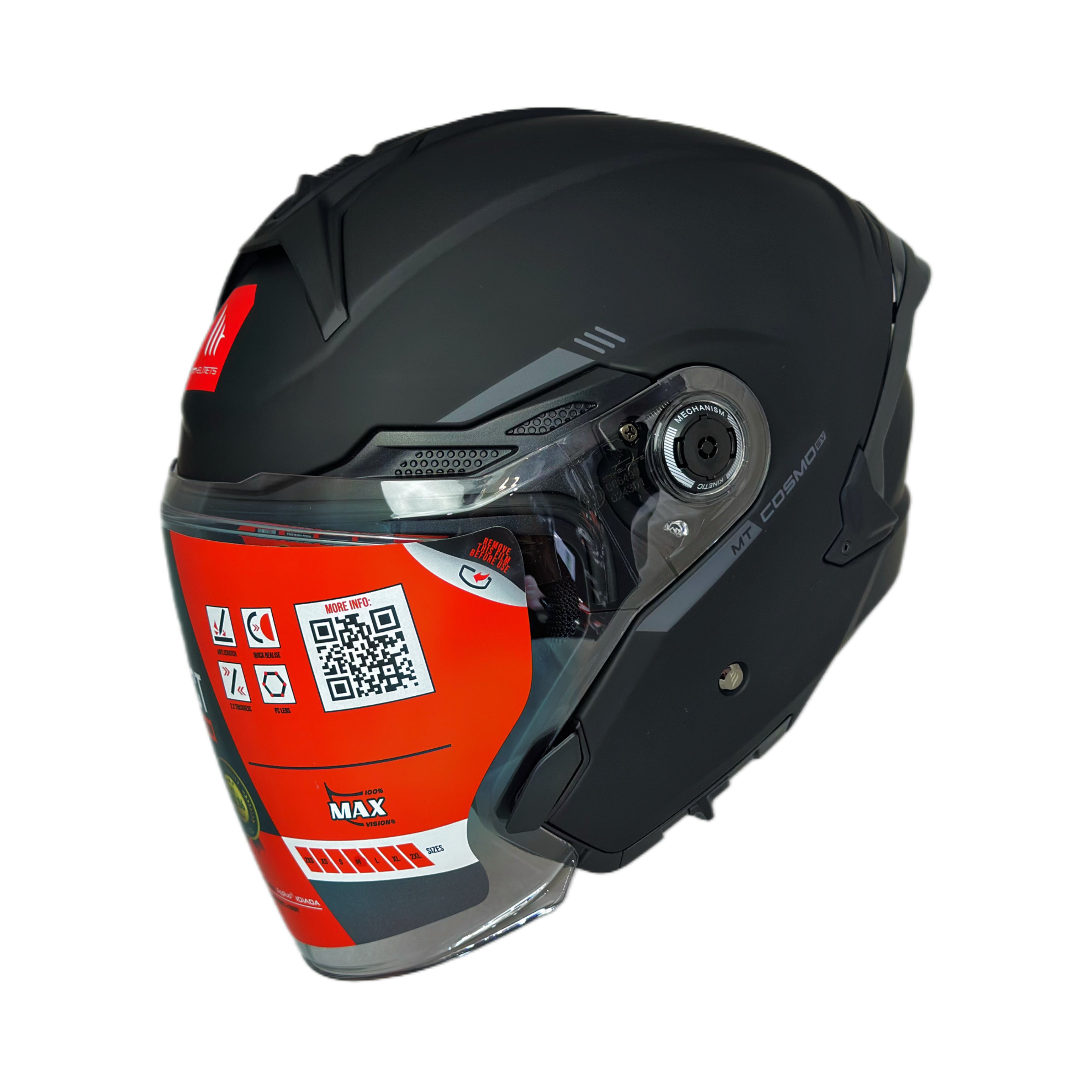 MT Helmets Cosmo SV Solid A1 Matt Black