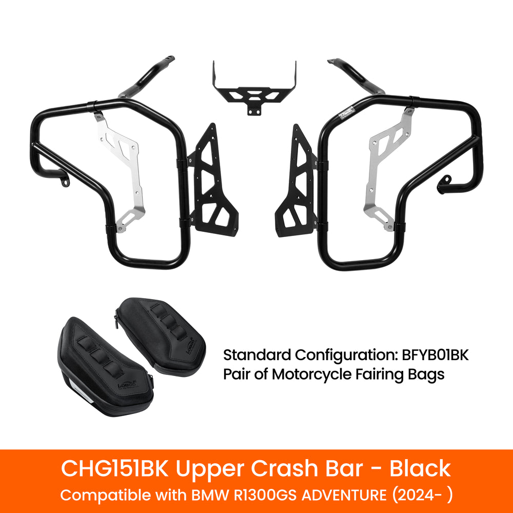 Loboo Upper Crash Bar BMW R1300GS ADVENTURE (2024-) Black / Silver