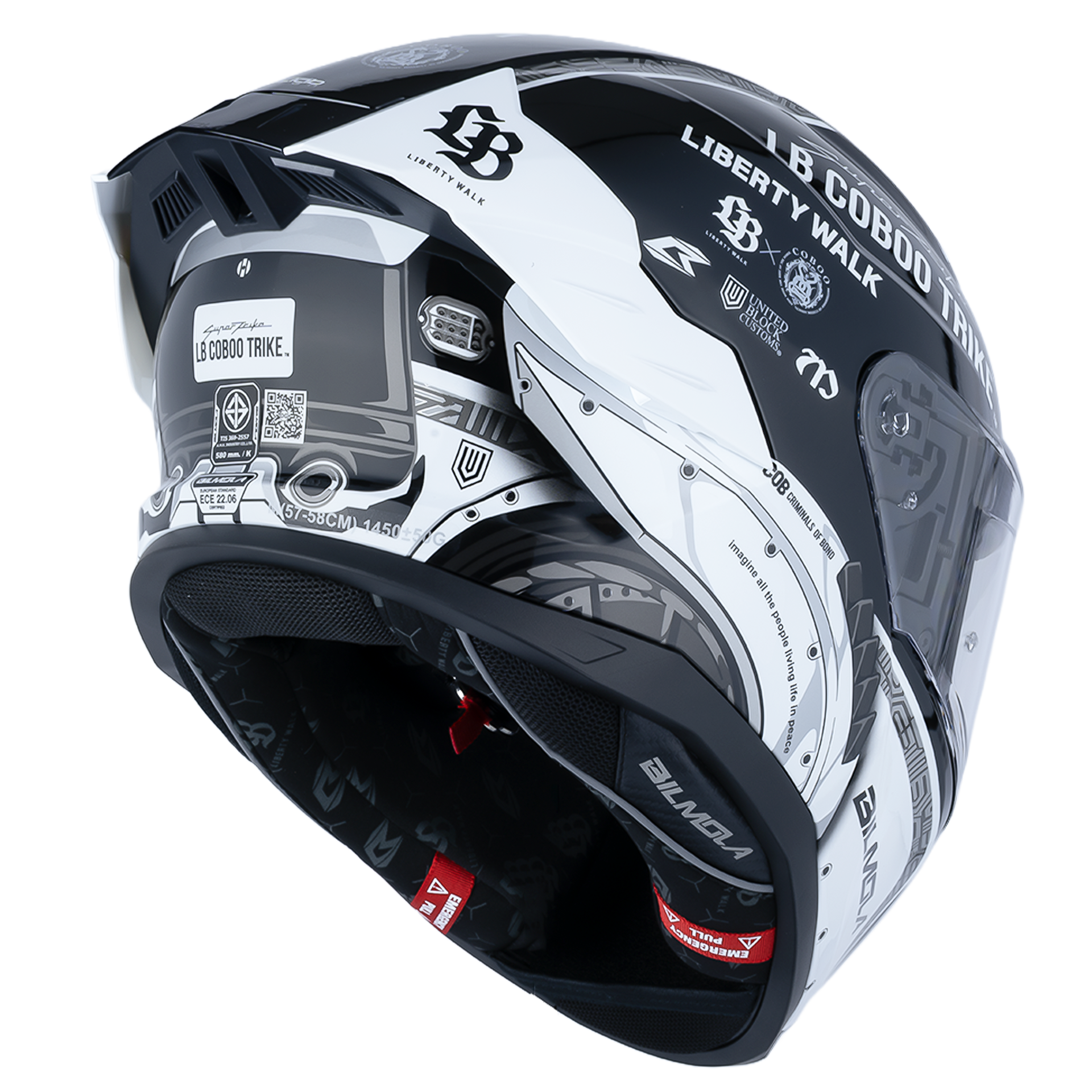 Bilmola Nex R x Liberty Walk - COBOO TRIKE Black/White Helmet LBWK