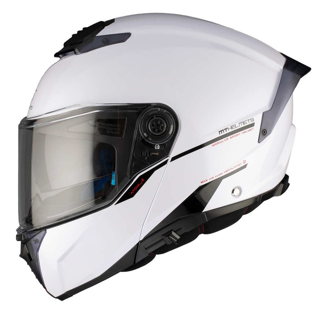 mt atom helmets india MT Helmets Atom 2 SV Solid A0 Gloss White Helmet – Regina Specialties
