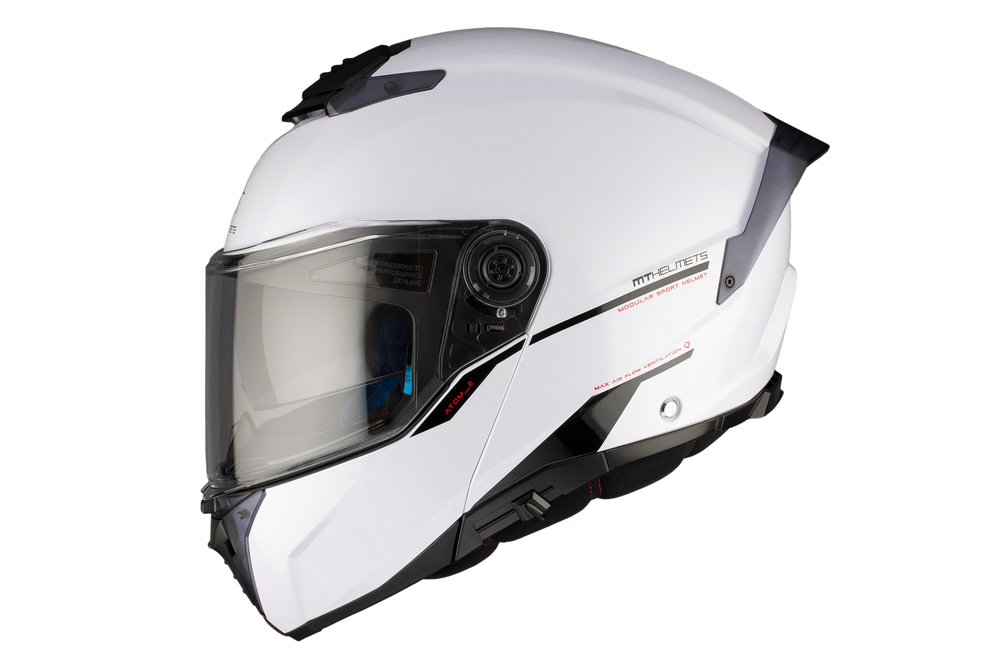 MT Helmets Atom 2 SV Solid A0 Gloss White Helmet