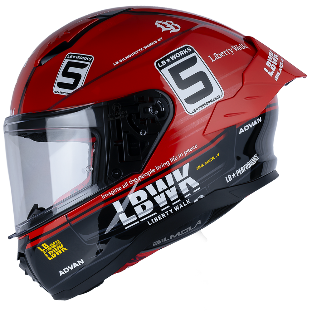 Bilmola Nex R x Liberty Walk - Super Silhouette RED Helmet LBWK