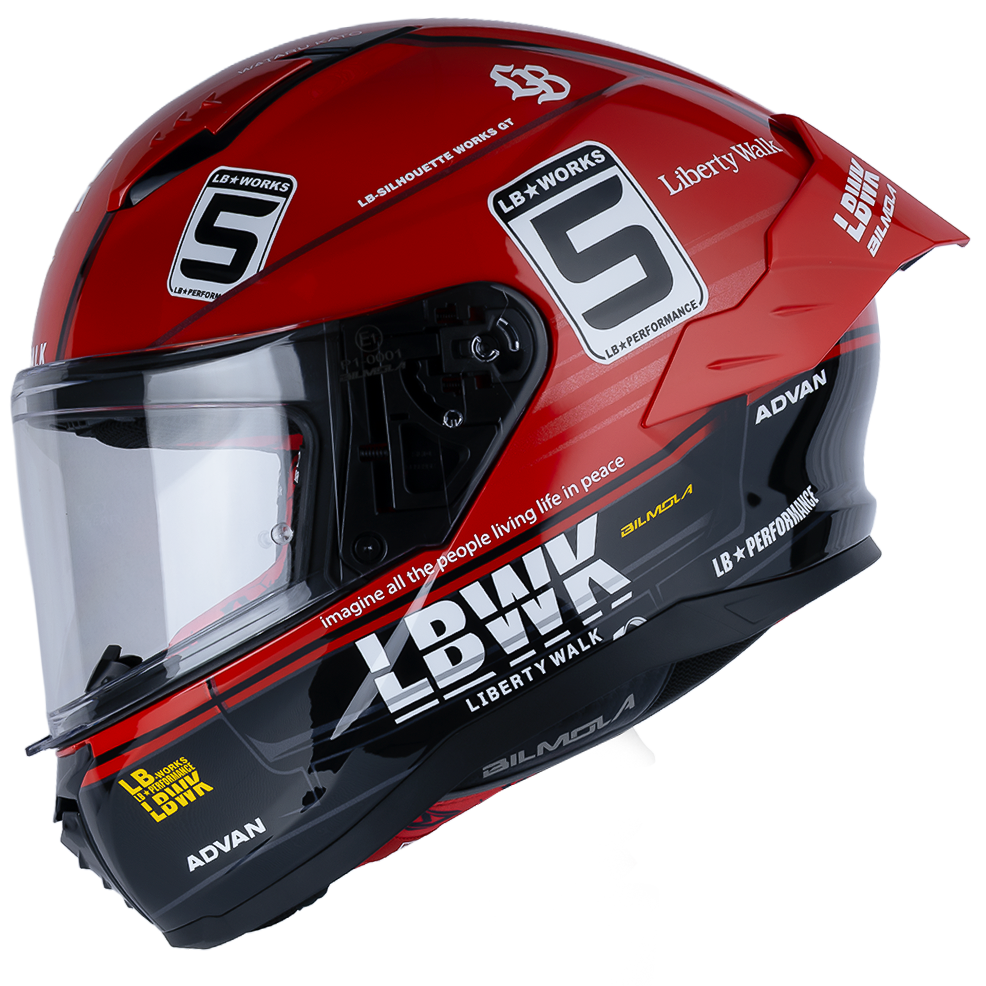 Bilmola Nex R x Liberty Walk - Super Silhouette RED Helmet LBWK