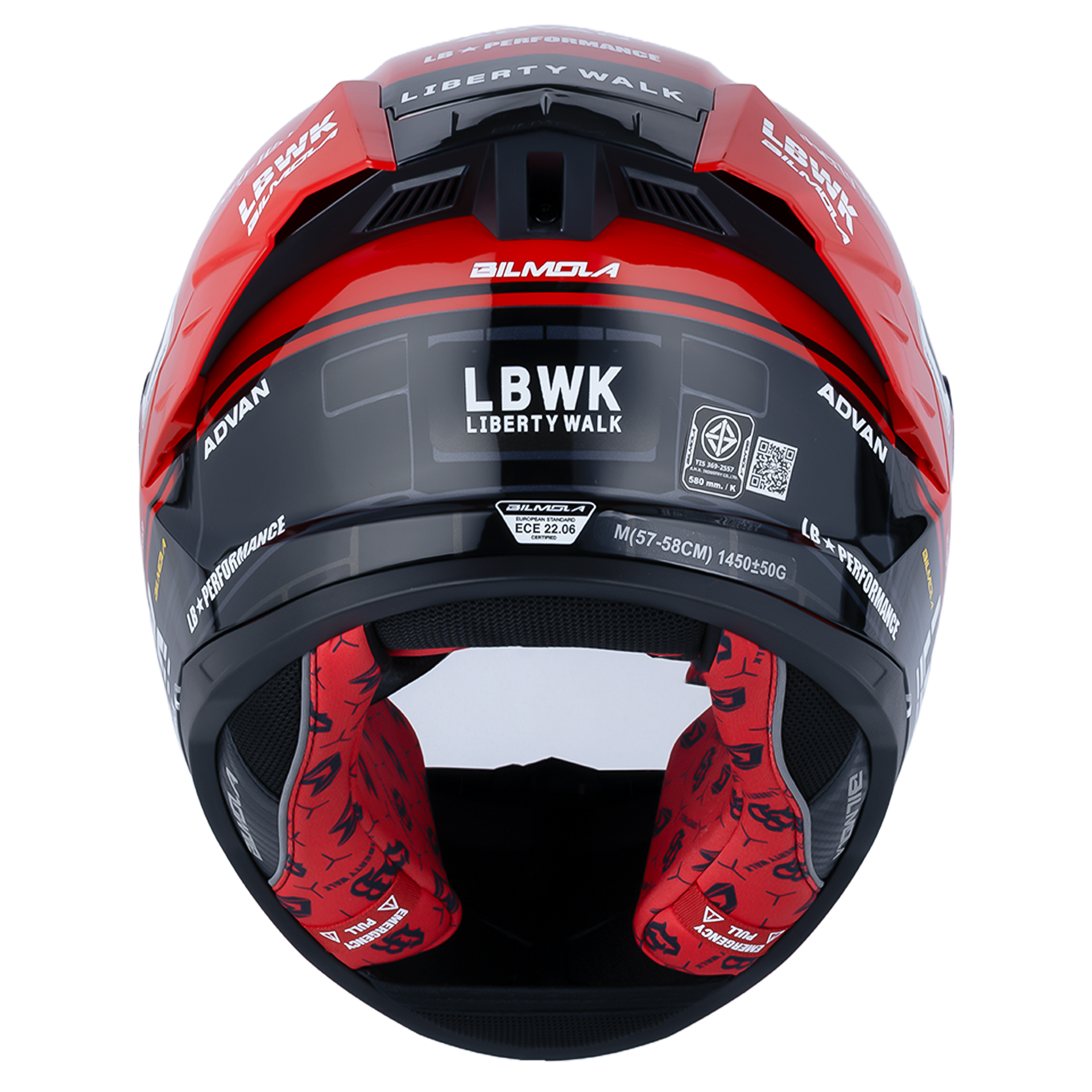 Bilmola Nex R x Liberty Walk - Super Silhouette RED Helmet LBWK
