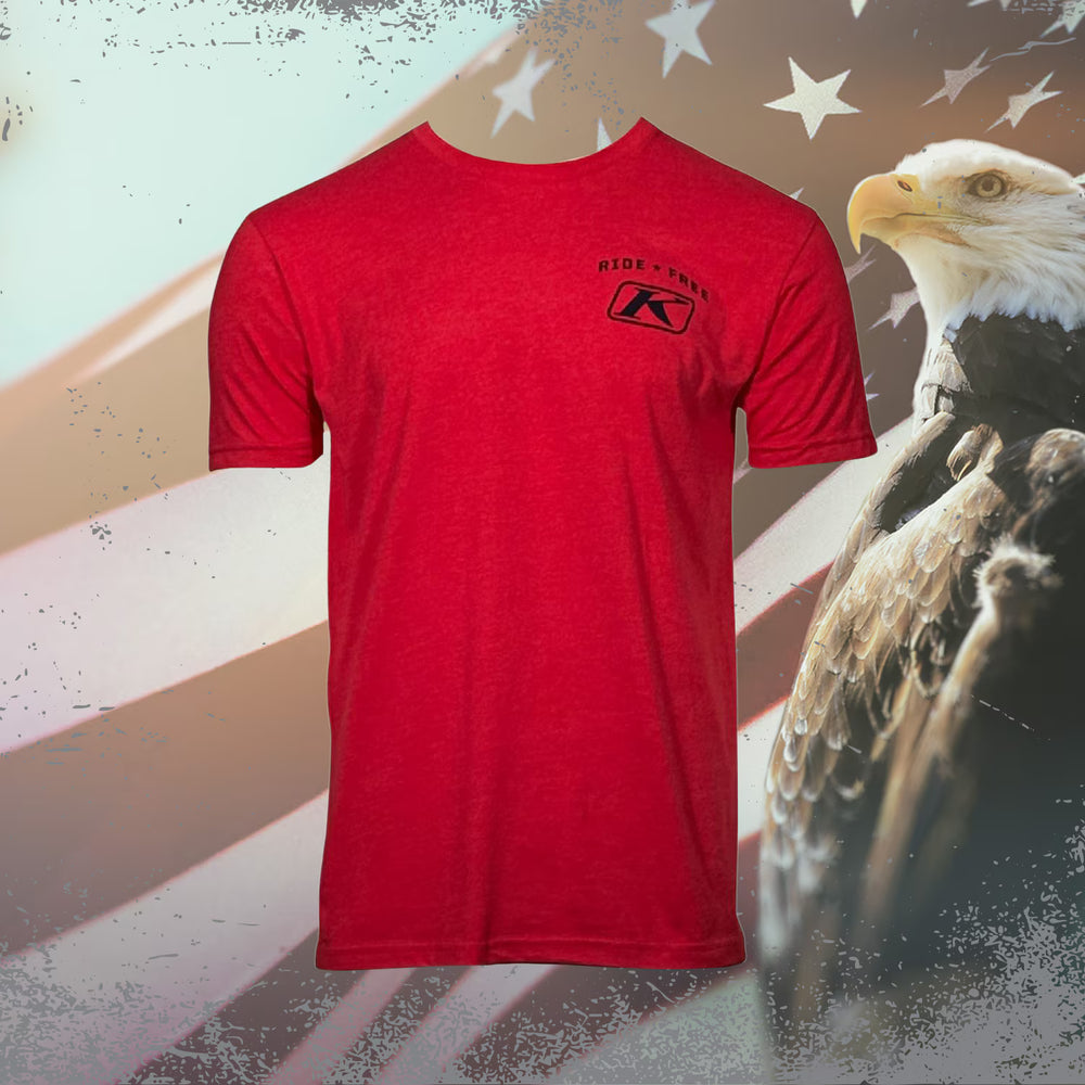 Klim Pursuit of Braaappiness Tee Classic Red - Dress Blues