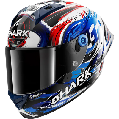 Shark Aeron GP FIM Racing #1 Replica Zarco Signature White Black Blue (WKB)