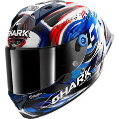 Shark Aeron GP Carbon FIM Racing #1 Replica Zarco Signature White Black Blue (WKB)