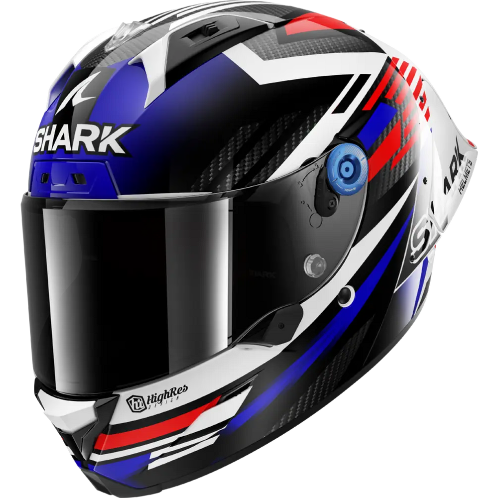 Shark Aeron GP Carbon FIM Racing #1 Firstlap Carbon Blue Red (DBR)
