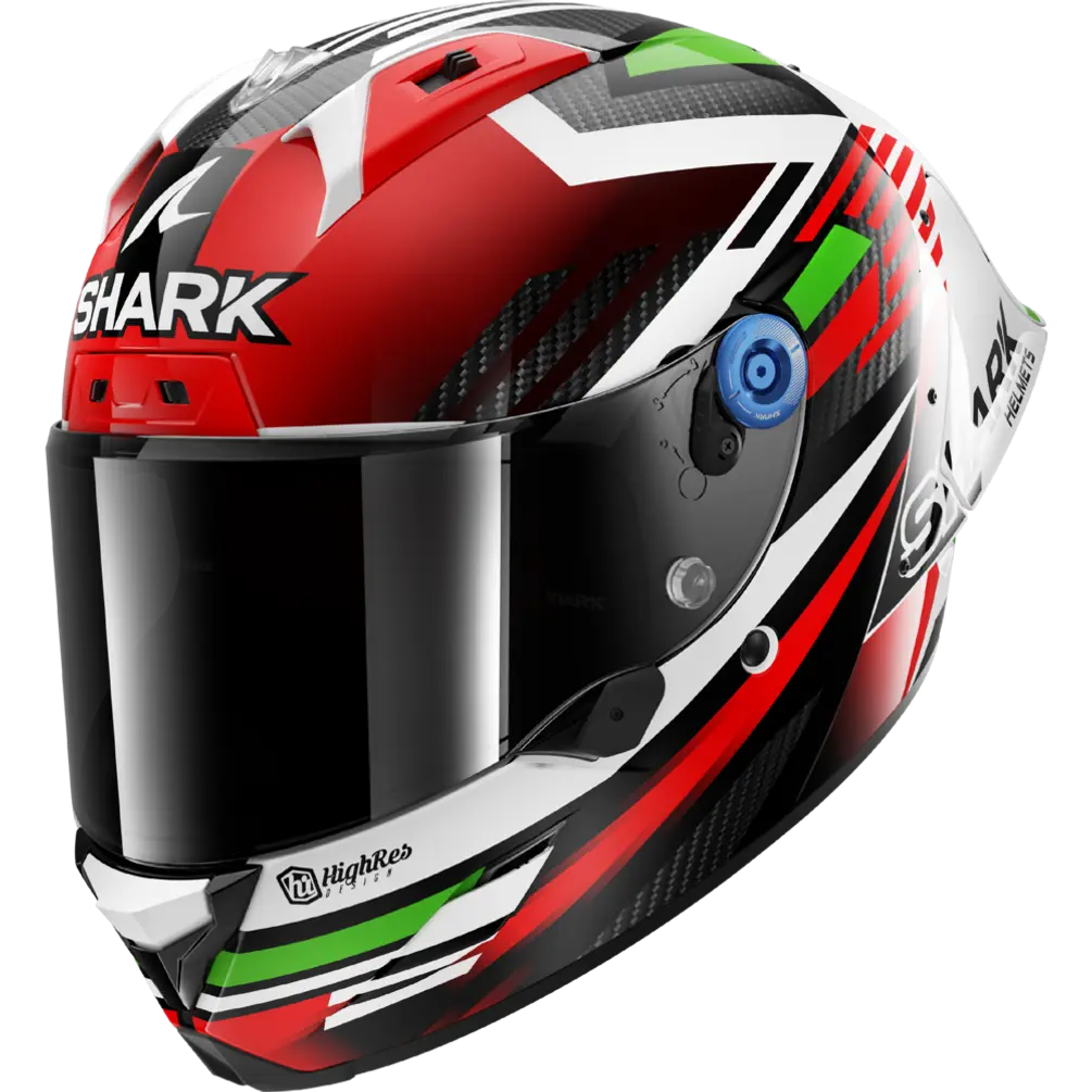 Shark Aeron GP FIM Racing #1 Firstlap Carbon Red Green (DRG)