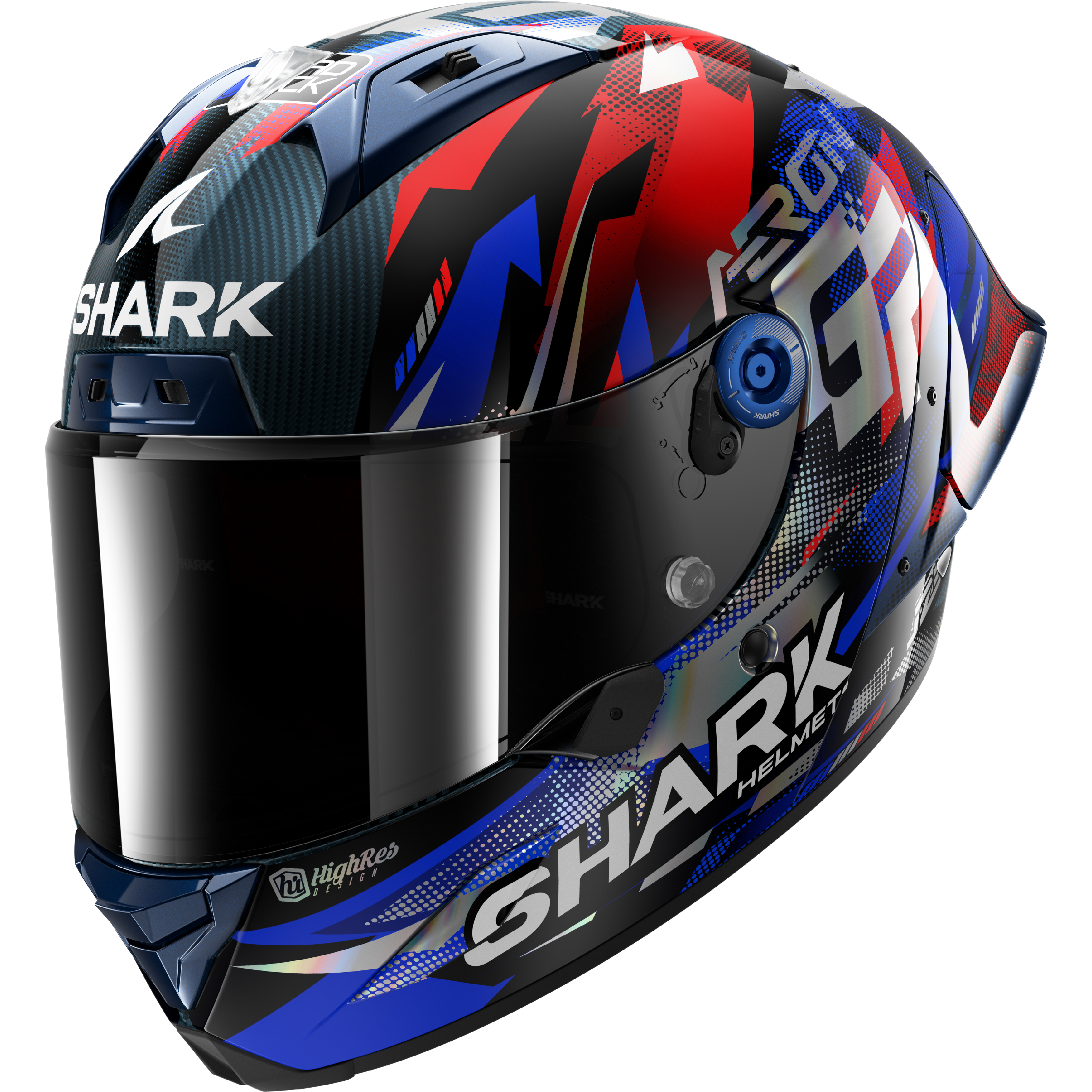 SHARK Aeron GP FIM Racing Replica Zarco GP France Carbon / Blue / Chrome (DBU)