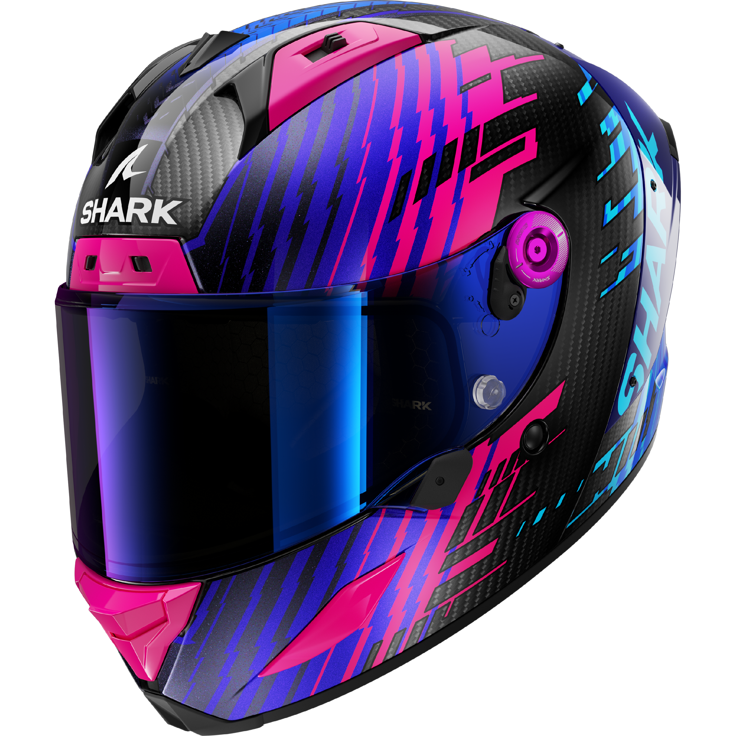 Shark Aeron Carbon Edgy Blue Helmet (DBU)