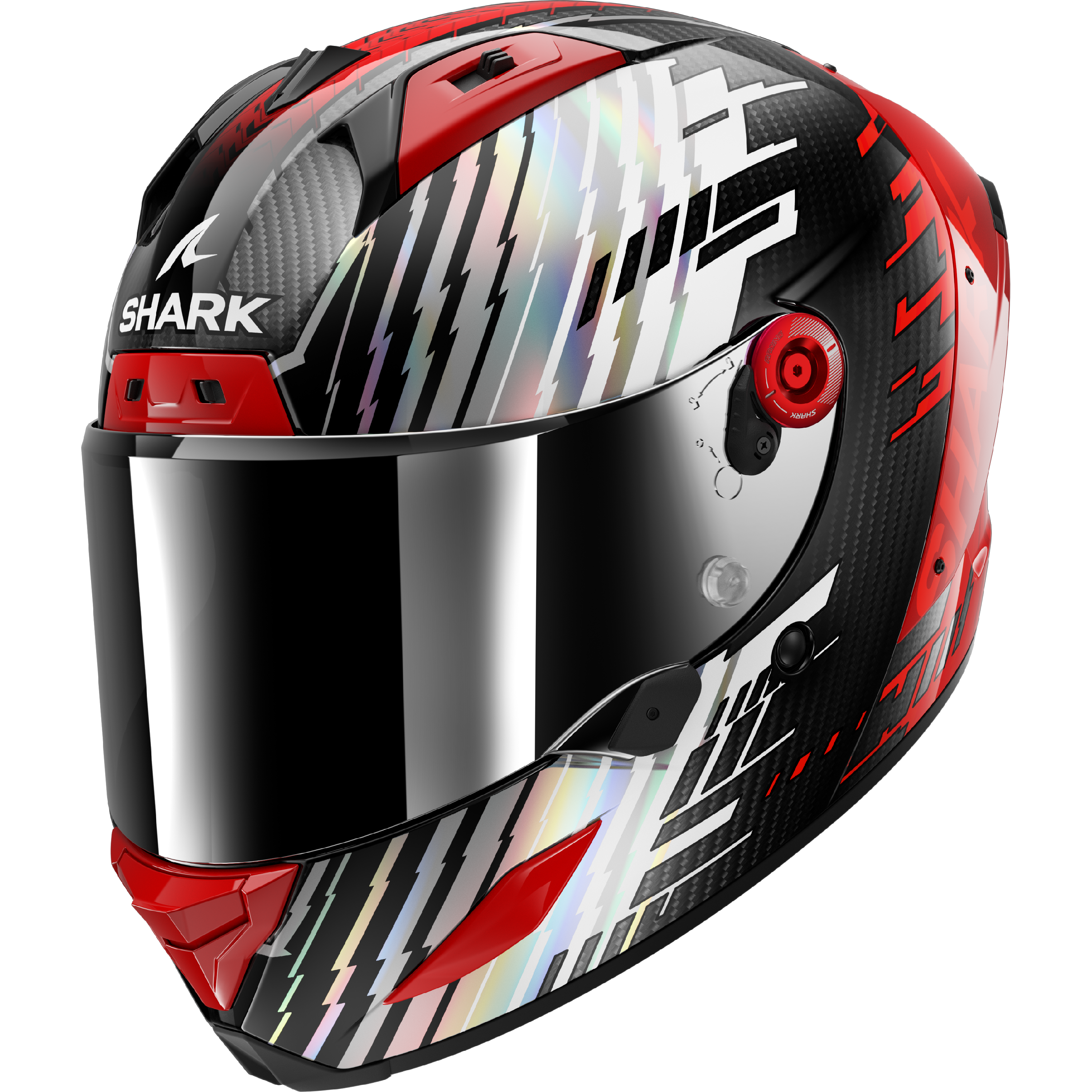 Shark Aeron Carbon Edgy Red Helmet (DRU)