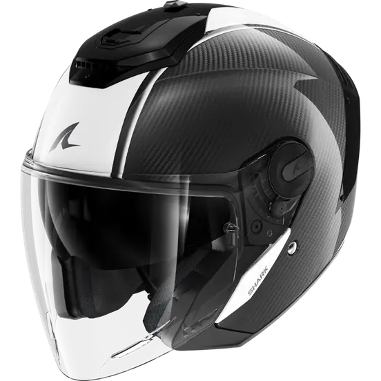 Shark RS Jet Carbon Skin White/Black Carbon Helmet (DWK)