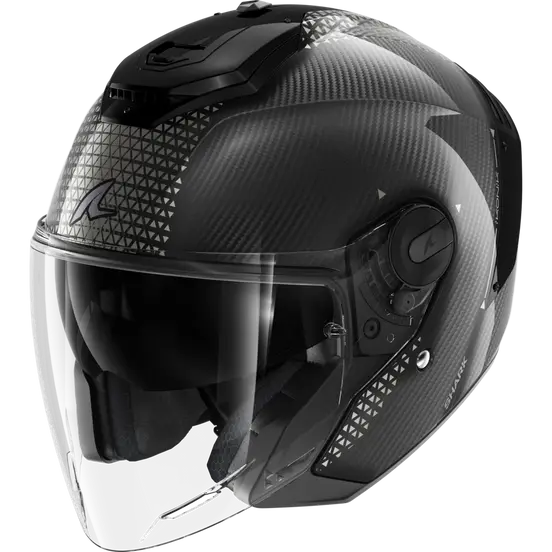 Shark RS Jet Carbon Ikonic Carbon Black Chrome Carbon Helmet (DKU)