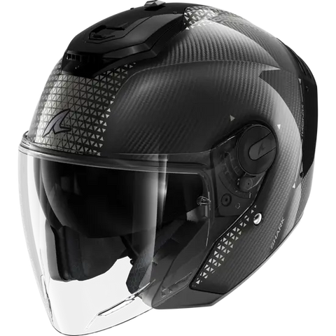 Shark RS Jet Carbon Ikonic Carbon Black Chrome Carbon Helmet (DKU)