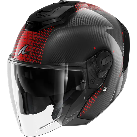 Shark RS Jet Carbon Ikonic Carbon Red Chrome Carbon Helmet (DRU)