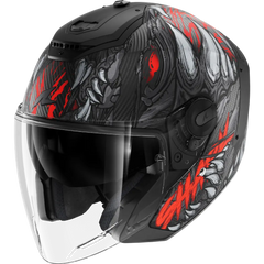 Shark RS Jet Carbon Shaytan Black/Red /Grey Helmet (KRA)