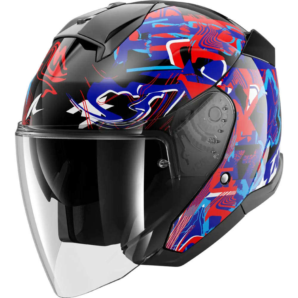 Shark Skwal Jet PRANZ Black/Blue/Red Helmet (KBR)