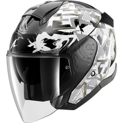 Shark Skwal Jet PRANZ Black/White/Gold Helmet (KWQ)