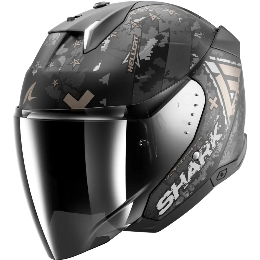 Shark Skwal i3 Jet Hellcat Matt Black Chrome Anthracite Helmet (KUA)