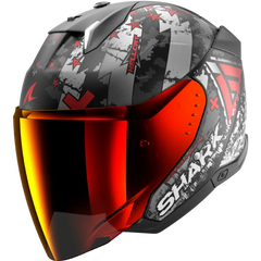 Shark Skwal i3 Jet Hellcat Matt Black Chrome Red Helmet (KUR)