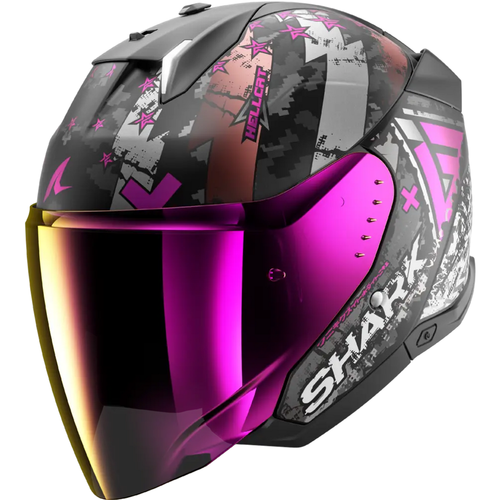 Shark Skwal i3 Jet Hellcat Matt Black Chrome Purple Helmet (KUV)