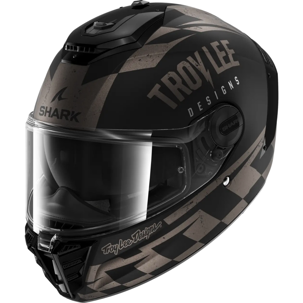 Shark x TLD Spartan RS Raceshop Matt Black Anthracite Silver Helmet (KAS)