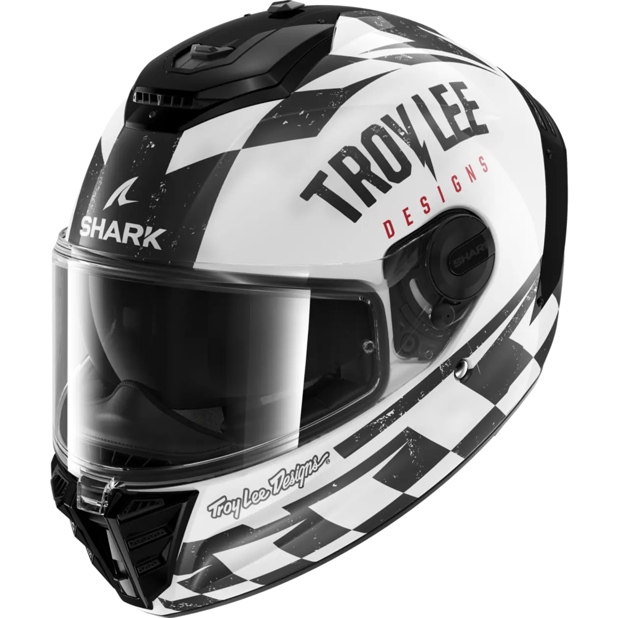 Shark x TLD Spartan RS Raceshop White Black Red Helmet (WKR)