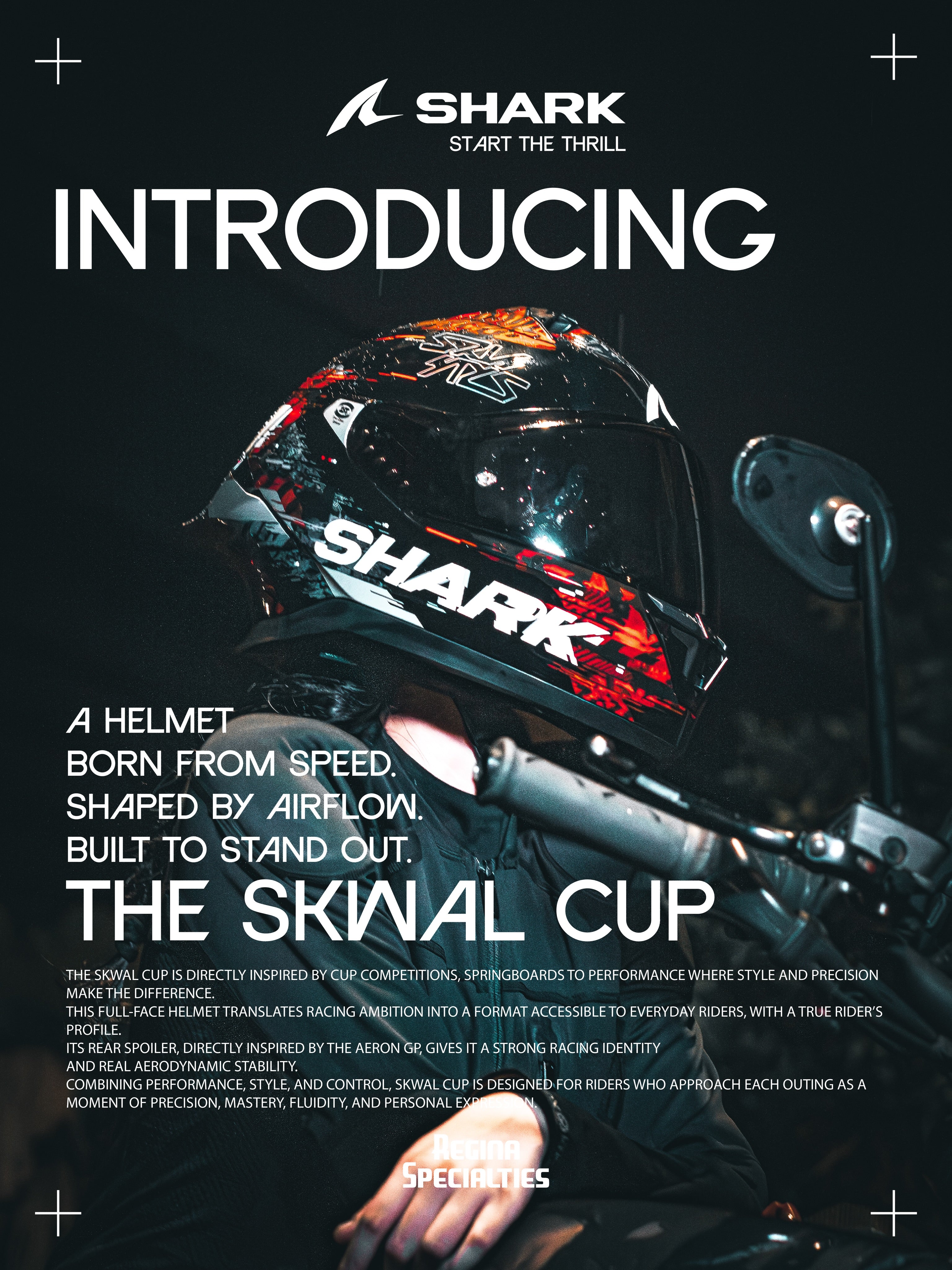 Shark Skwal Cup SPEED-VIB Black Red Silver (KRS)
