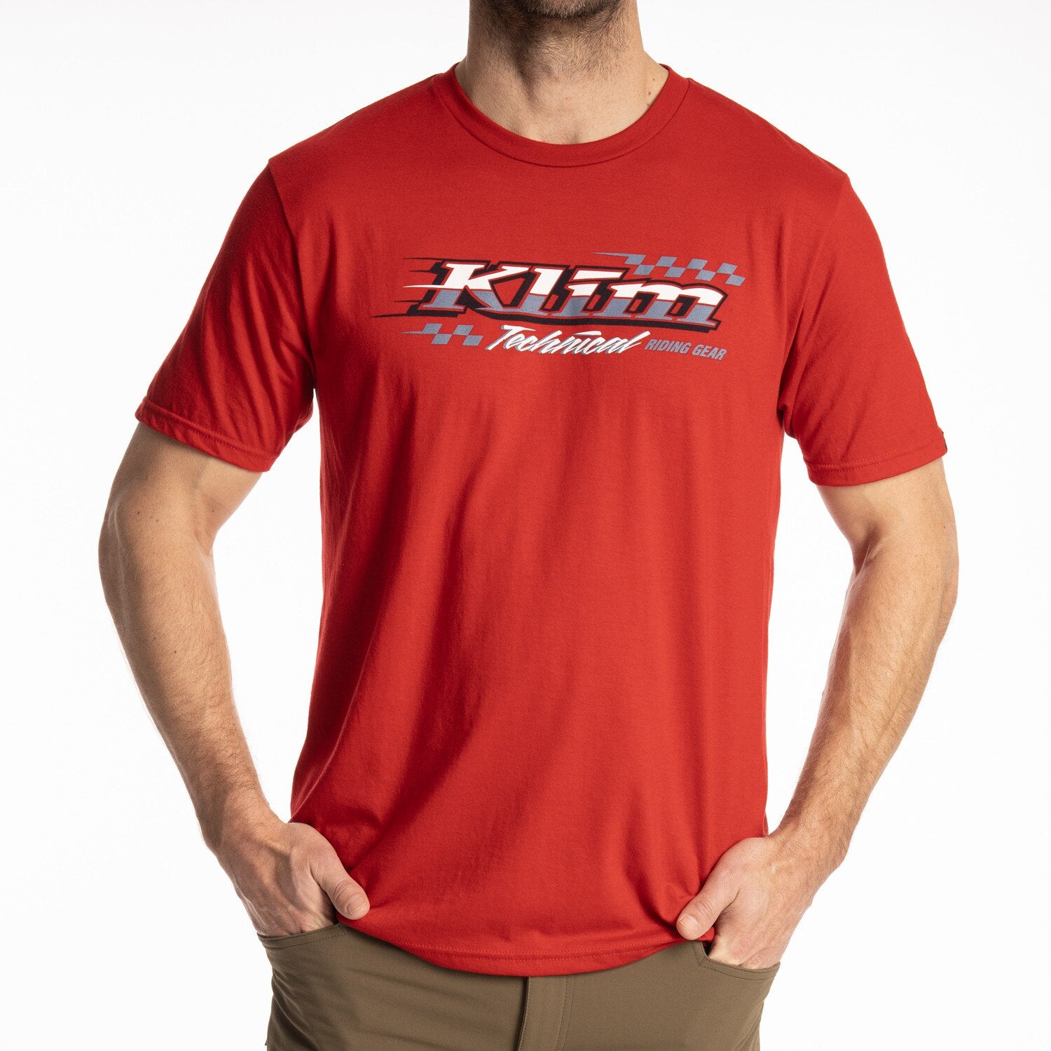 Klim Heritage Tri-blend Tee Classic Red - White
