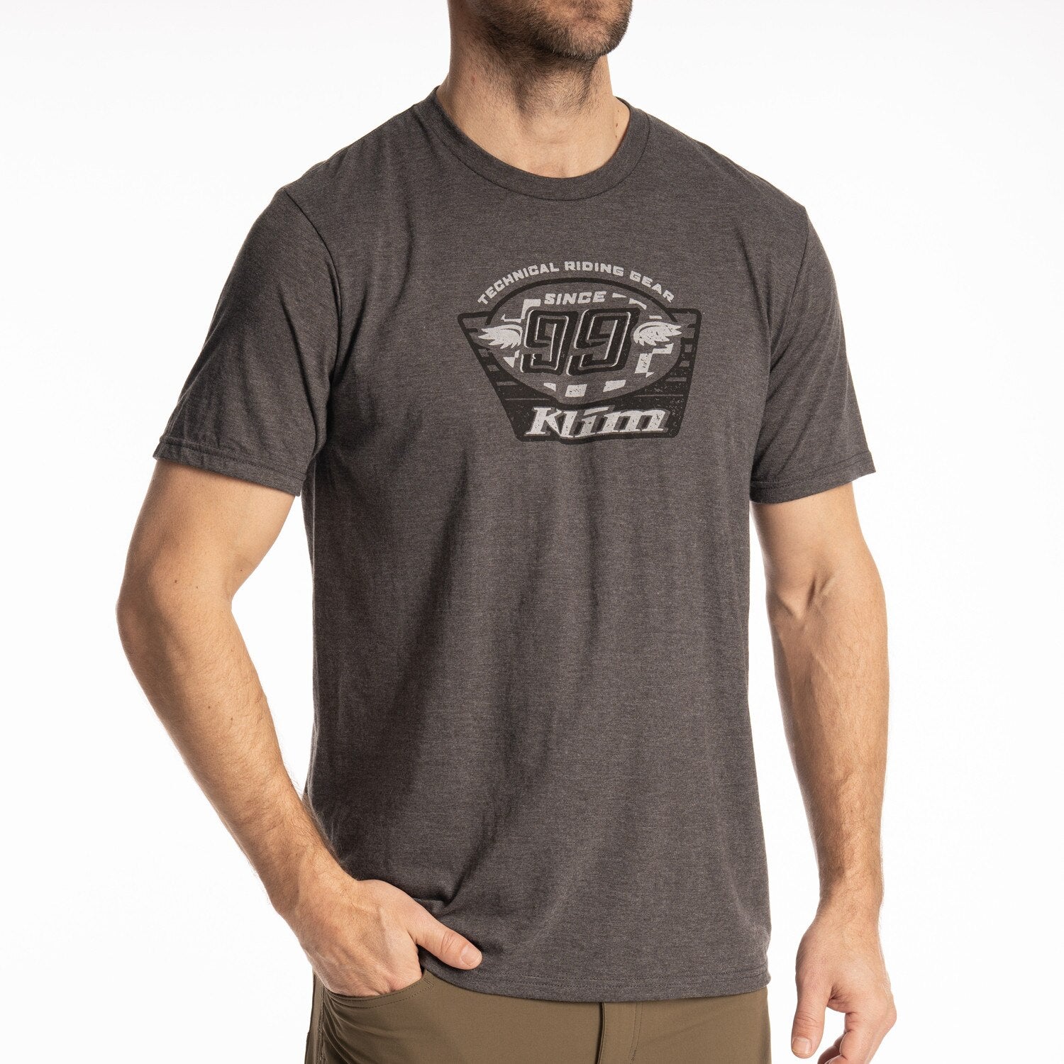 Klim Pioneer 99 Tri-blend Heathered Charcoal - Monument Tee