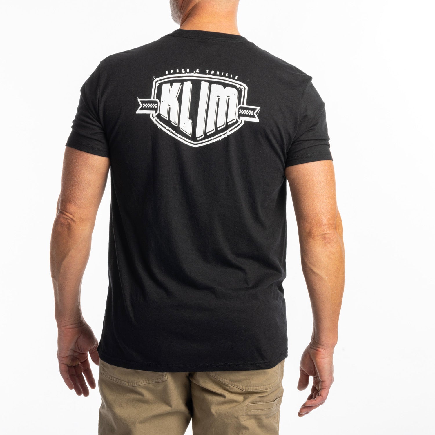 Klim Full Throttle Tri-blend Tee Black - White