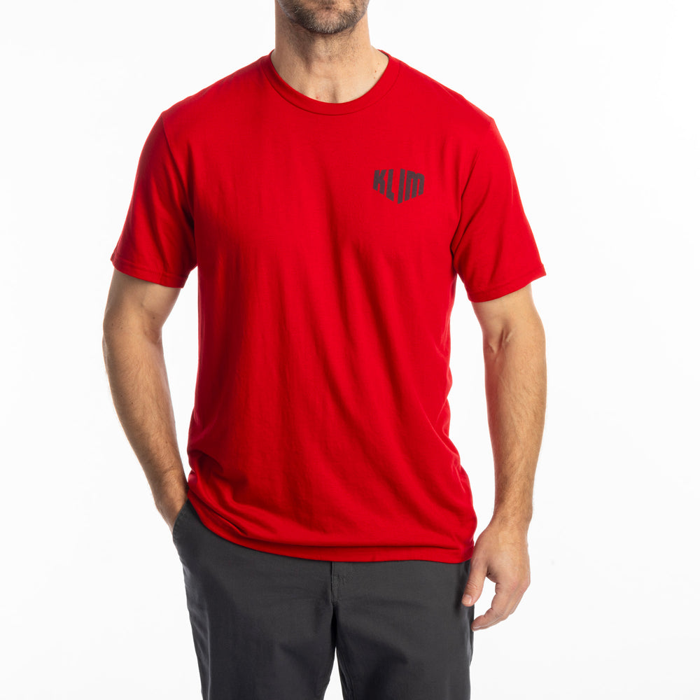 Klim Full Throttle Tri-blend Tee Classic Red - Asphalt