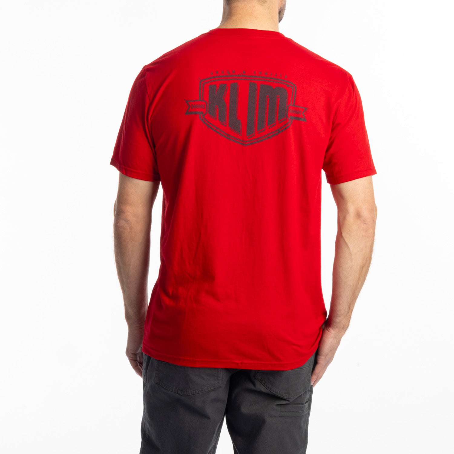 Klim Full Throttle Tri-blend Tee Classic Red - Asphalt