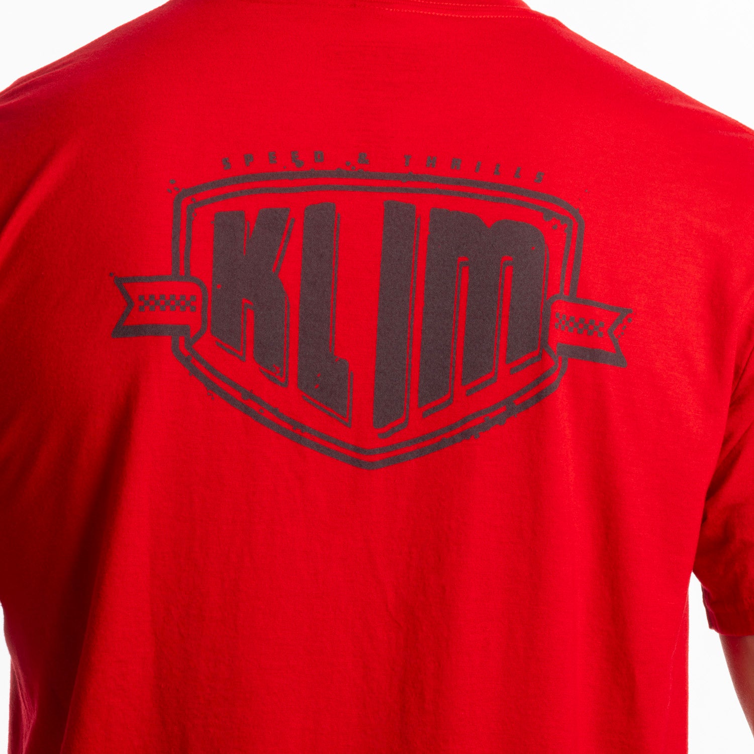 Klim Full Throttle Tri-blend Tee Classic Red - Asphalt