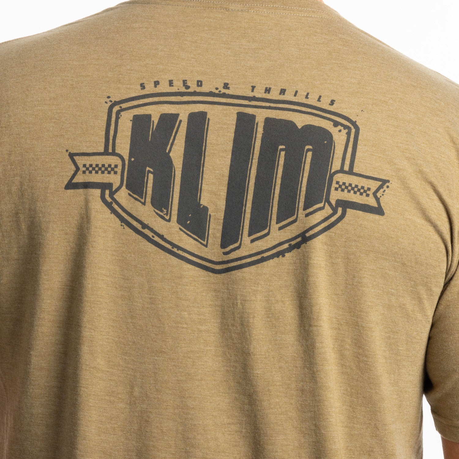 Klim Full Throttle Tri-blend Tee Coyote Brown Heather - Asphalt