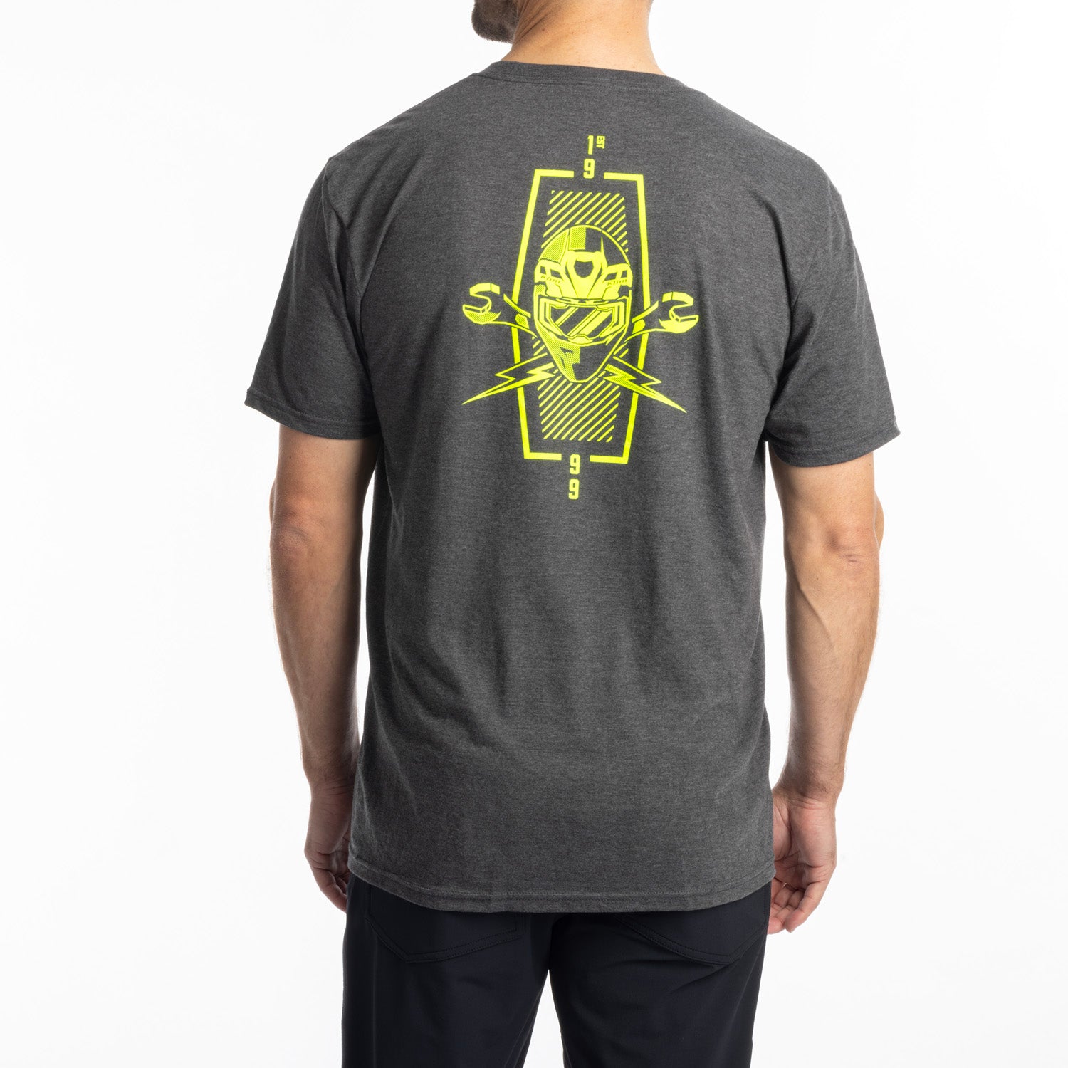 Klim Petrol Tri-blend Tee Heathered Charcoal - Hi-Vis