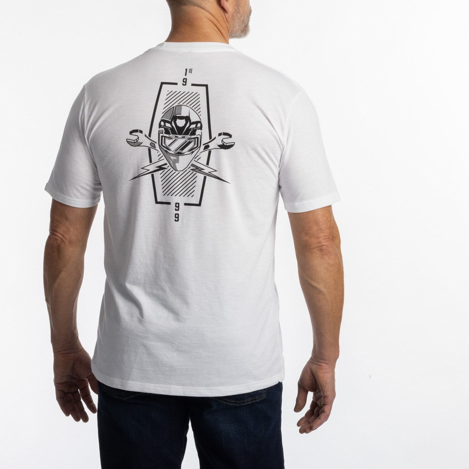 Klim Petrol Tri-blend Tee White - Black