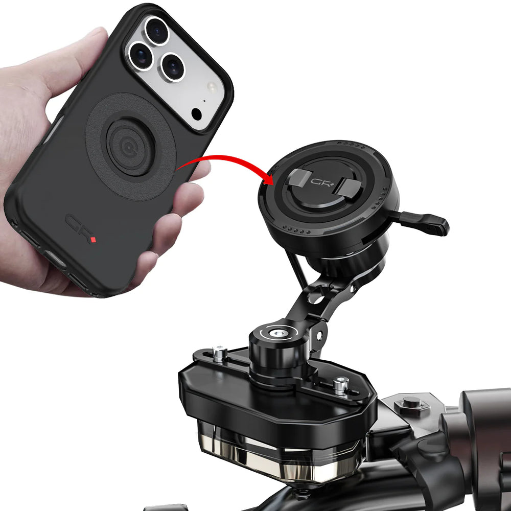 GRXPLORE GR-MW62 Brake Reservoir Mount with Wireless Charging with Vibration Dampener