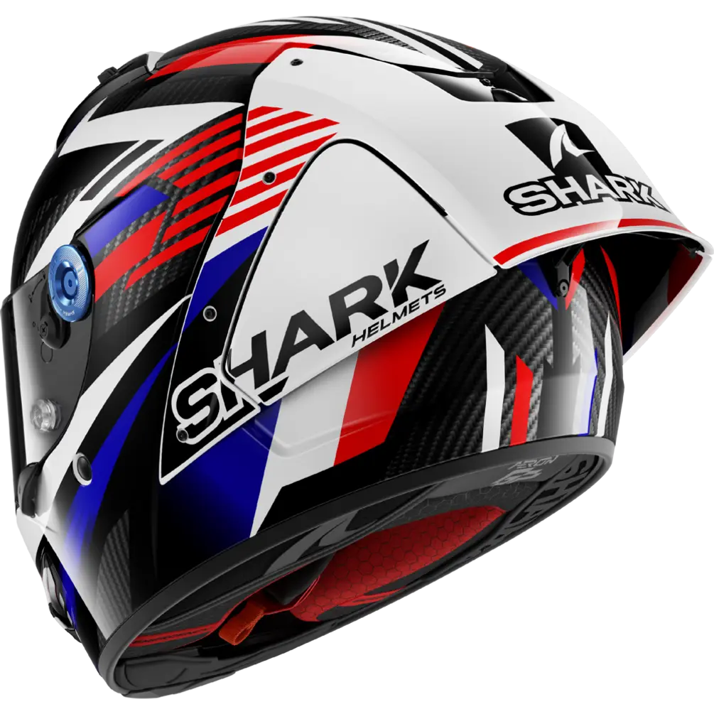Shark Aeron GP Carbon FIM Racing #1 Firstlap Carbon Blue Red (DBR)